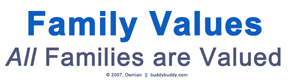 Family Values: All Families are Valued - graphic by Demian