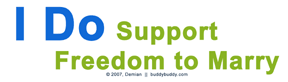 I Do Support Freedom to Marry - graphic by Demian