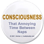 CONSCIOUSNESS: That Annoying Time Between Naps - graphic by Demian