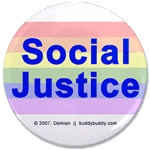 Social Justice [image: rainbow flag] - graphic by Demian