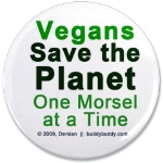 Vegans Save the Planet: One Morsel at a Time - graphic by Demian